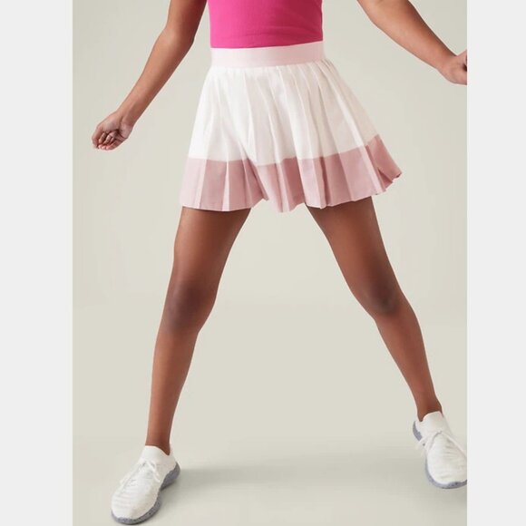 Athleta Girl Pleat Perfect Skort Tennis Skirt Size Medium 8-10Y - Picture 1 of 8